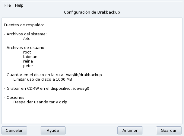 Revisar los parámetros de configuración